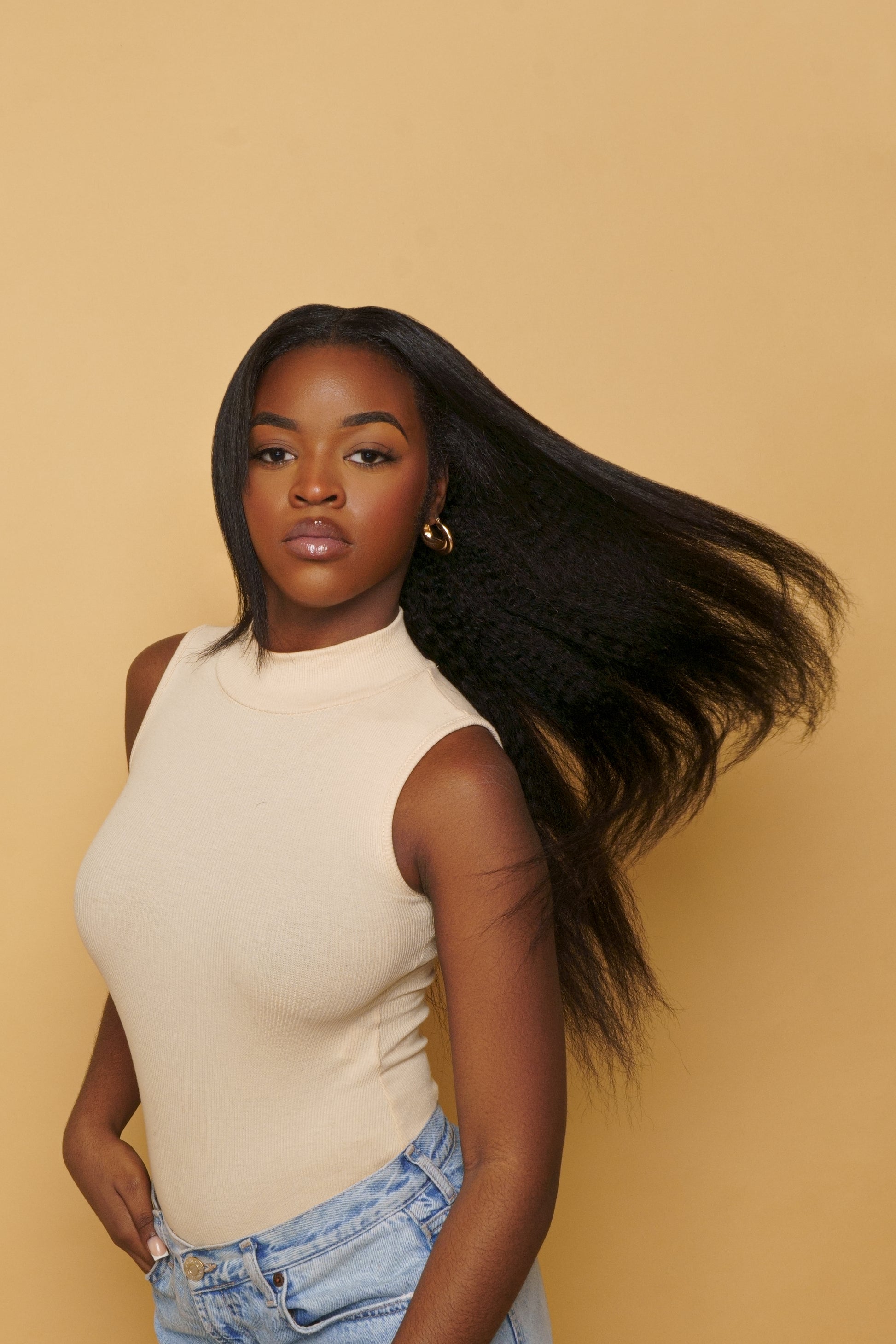 Kinky Straight U-Part wig 14